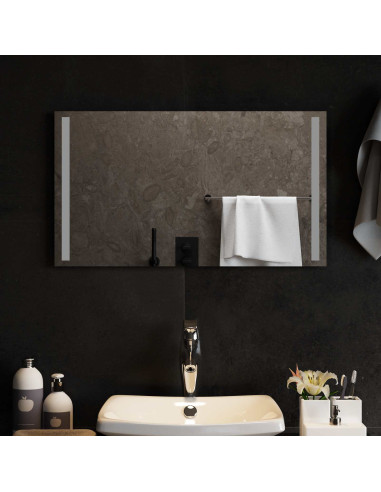 Specchio da bagno LED Trasparente 70 x 40 cm vetro temperato