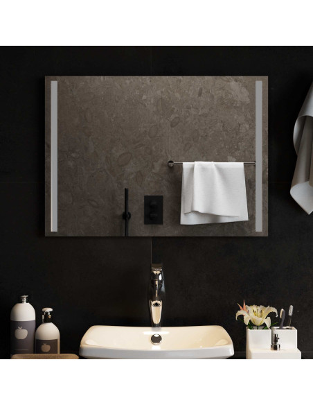 Specchio da bagno LED Trasparente 70 x 50 cm vetro temperato