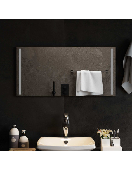 Specchio da bagno LED Trasparente 80 x 40 cm vetro temperato