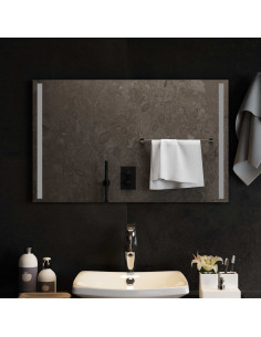 Specchio da bagno LED Trasparente 80 x 50 cm vetro temperato