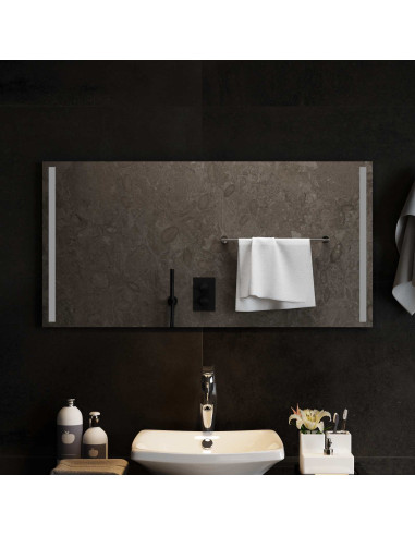 Specchio da bagno LED Trasparente 100 x 50 cm vetro temperato