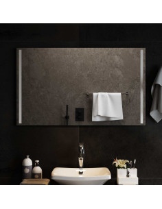 Specchio da bagno LED Trasparente 100 x 60 cm vetro temperato