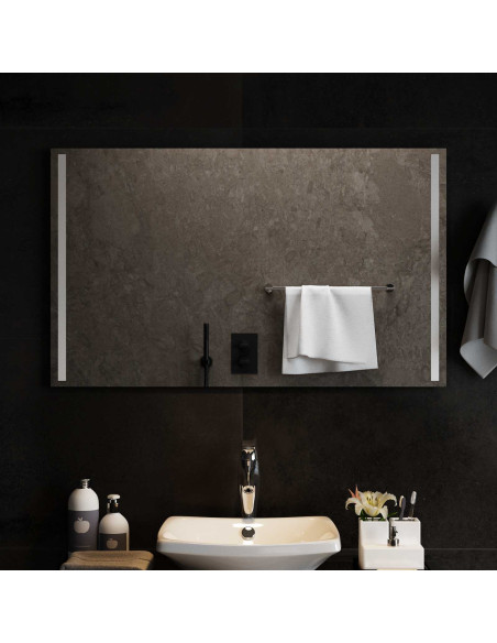 Specchio da bagno LED Trasparente 100 x 60 cm vetro temperato