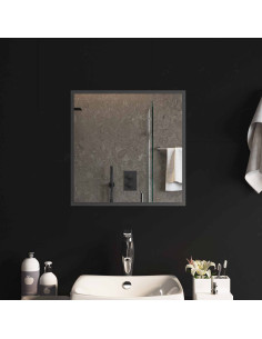 Specchio da bagno LED Trasparente 50 x 50 cm vetro temperato