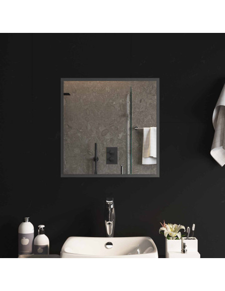 Specchio da bagno LED Trasparente 50 x 50 cm vetro temperato