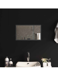 Specchio da bagno LED Trasparente 50 x 30 cm vetro temperato
