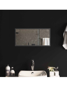 Specchio da bagno LED Trasparente 60 x 30 cm vetro temperato