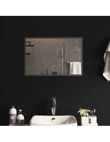 Specchio da bagno LED Trasparente 60 x 40 cm vetro temperato