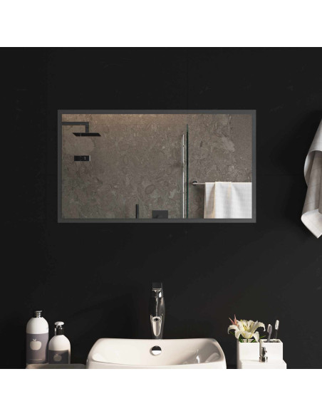 Specchio da bagno LED Trasparente 70 x 40 cm vetro temperato