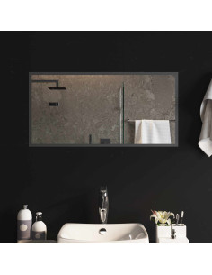 Specchio da bagno LED Trasparente 80 x 40 cm vetro temperato