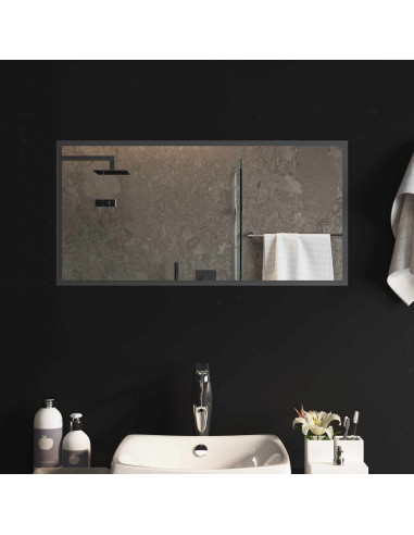 Specchio da bagno LED Trasparente 80 x 40 cm vetro temperato