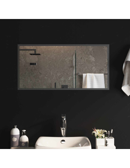 Specchio da bagno LED Trasparente 80 x 40 cm vetro temperato