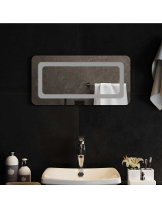 Specchio da bagno LED Trasparente 60 x 30 cm vetro temperato