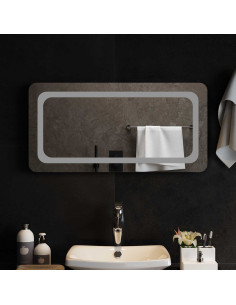Specchio da bagno LED Trasparente 80 x 40 cm vetro temperato