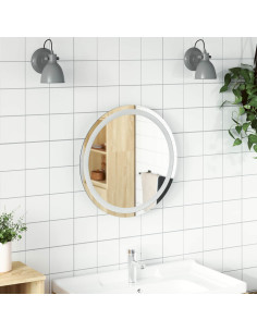 Specchio da bagno LED Trasparente Ø 50 cm vetro temperato