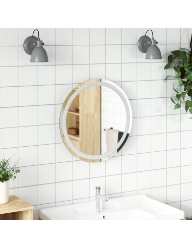 Specchio da bagno LED Trasparente Ø 50 cm vetro temperato