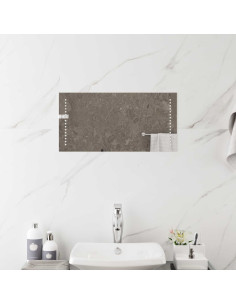 Specchio da bagno LED Trasparente 30 x 60 cm vetro temperato