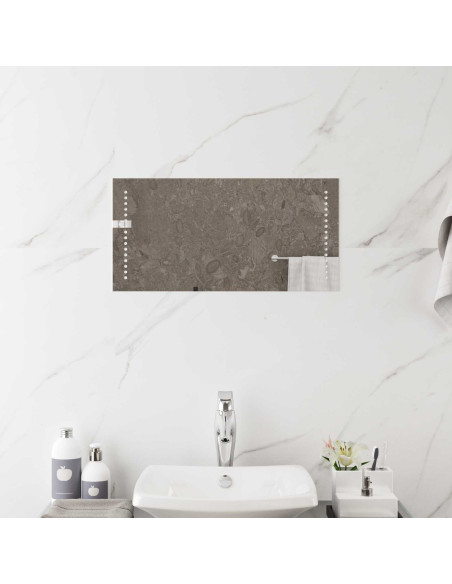 Specchio da bagno LED Trasparente 30 x 60 cm vetro temperato