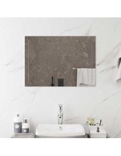 Specchio da bagno LED Trasparente 50 x 70 cm vetro temperato