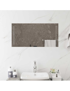 Specchio da bagno LED Trasparente 40 x 80 cm vetro temperato