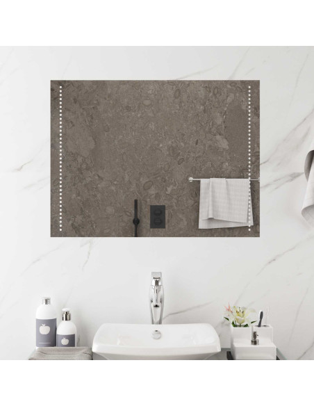 Specchio da bagno LED Trasparente 60 x 80 cm vetro temperato