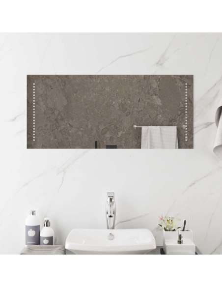 Specchio da bagno LED Trasparente 40 x 90 cm vetro temperato