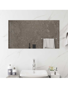 Specchio da bagno LED Trasparente 50 x 90 cm vetro temperato