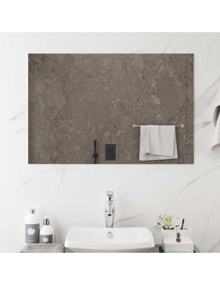 Specchio da bagno LED Trasparente 60 x 90 cm vetro temperato