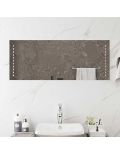 Specchio da bagno LED Trasparente 40 x 10 cm vetro temperato
