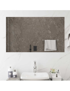 Specchio da bagno LED Trasparente 60 x 10 cm vetro temperato