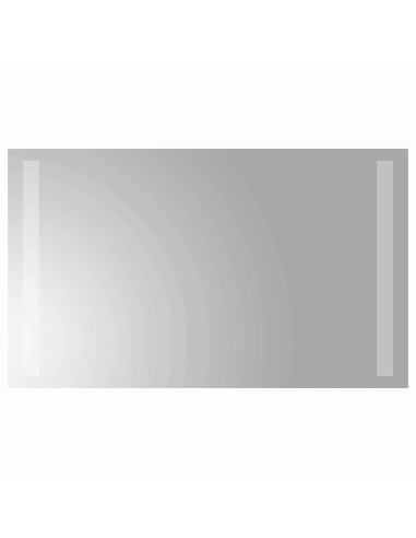 Specchio da bagno LED Trasparente 50 x 30 cm vetro temperato