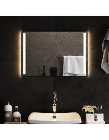 Specchio da bagno LED Trasparente 60 x 40 cm vetro temperato