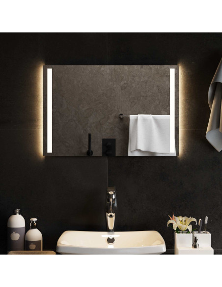 Specchio da bagno LED Trasparente 60 x 40 cm vetro temperato