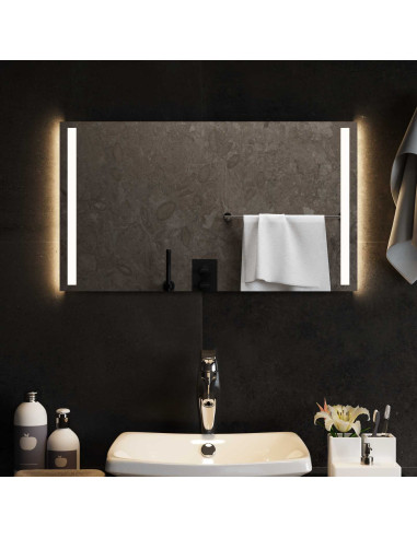 Specchio da bagno LED Trasparente 70 x 40 cm vetro temperato