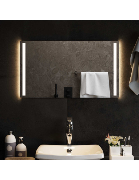Specchio da bagno LED Trasparente 70 x 40 cm vetro temperato