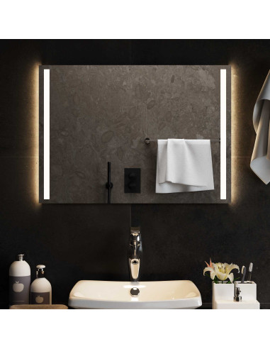 Specchio da bagno LED Trasparente 70 x 50 cm vetro temperato