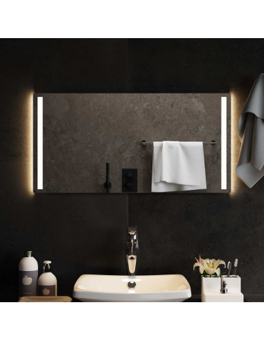 Specchio da bagno LED Trasparente 80 x 40 cm vetro temperato