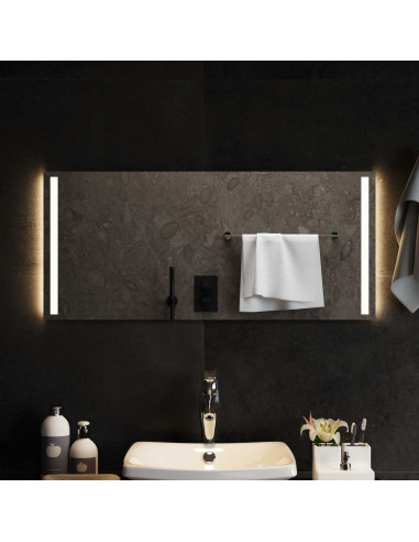 Specchio da bagno LED Trasparente 90 x 40 cm vetro temperato