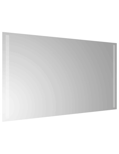 Specchio da bagno LED Trasparente 90 x 50 cm vetro temperato