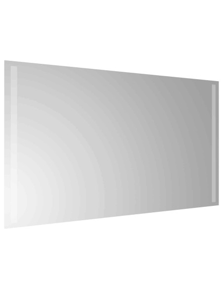 Specchio da bagno LED Trasparente 90 x 50 cm vetro temperato