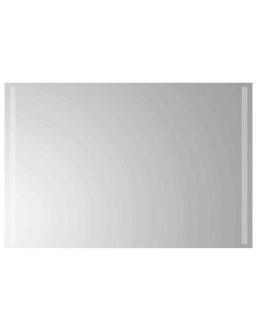 Specchio da bagno LED Trasparente 90 x 60 cm vetro temperato 2