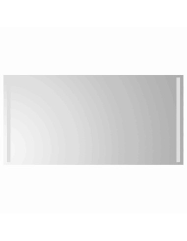 Specchio da bagno LED Trasparente 100 x 50 cm vetro temperato