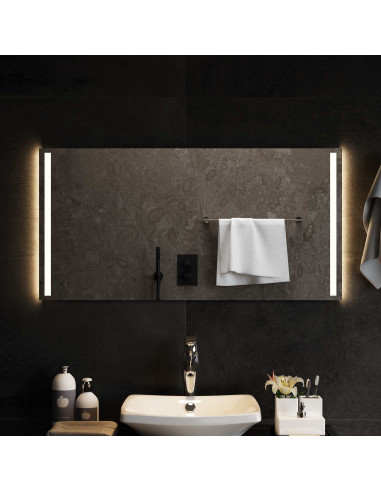 Specchio da bagno LED Trasparente 100 x 50 cm vetro temperato