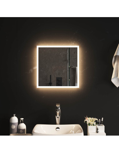 Specchio da bagno LED Trasparente 40 x 40 cm vetro temperato