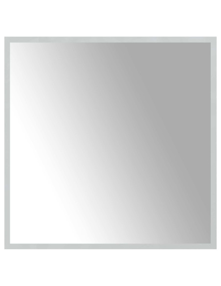 Specchio da bagno LED Trasparente 60 x 60 cm vetro temperato