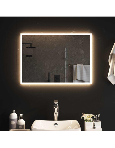 Specchio da bagno LED Trasparente 70 x 50 cm vetro temperato