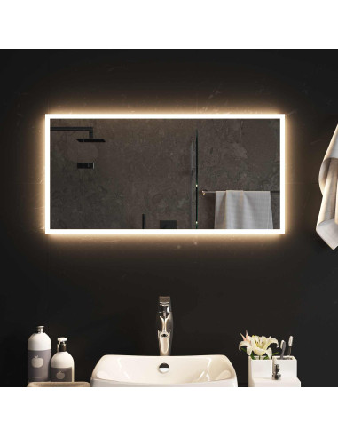 Specchio da bagno LED Trasparente 80 x 40 cm vetro temperato