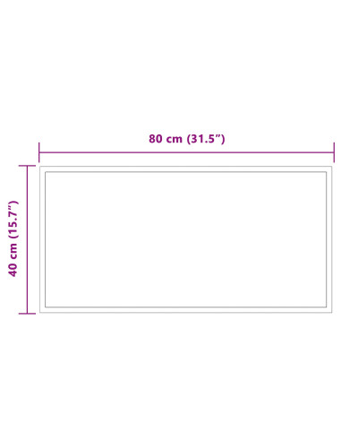 Specchio da bagno LED Trasparente 80 x 40 cm vetro temperato