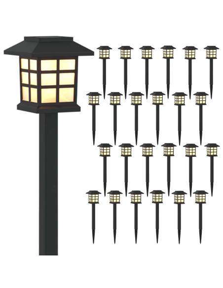 Luci solari da esterno con picchetto 24 pcs Bianco caldo PP