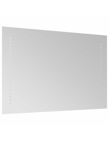 Specchio da bagno LED Trasparente 40 x 60 cm vetro temperato
